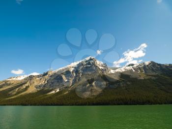 Lake in the mountains of Canada, pristine nature. Canadian landscape.