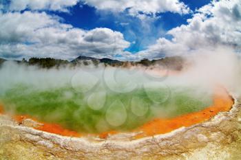Champagne Pool, hot thermal spring, Rotorua, New Zealand

