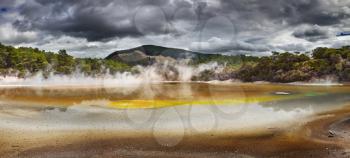 Artist's Palette Pool in Waiotapu Thermal Reserve, Rotorua, New Zealand