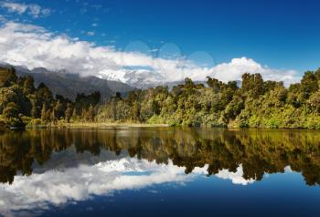 Beautiful lake, New Zealand, Southern Alps
