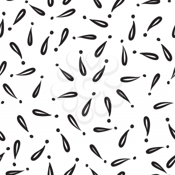 Abstract symbol white ornament.  Exclamation mark seamless pattern. Sign background