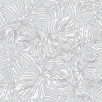 Abstract floral pattern Floral jungle palm leaves texture. Stylish abstract vector plant ornamental background