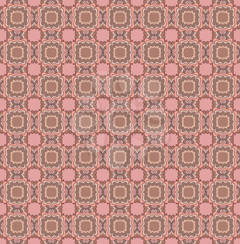 Seamless line pattern. Abstract floral ornament. Geometric texture
