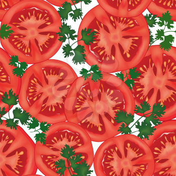Tomato pattern. Vegetable seamless background. Cook vegan ingredient texture