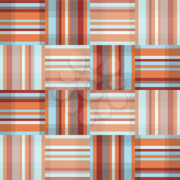Abstract geometric checkered seamless pattern. Square stripe fabric ornament