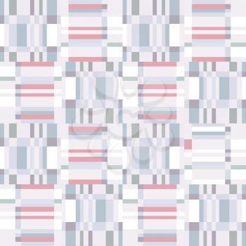 Abstract ruffle geometric seamless pattern. Pixel blink texture