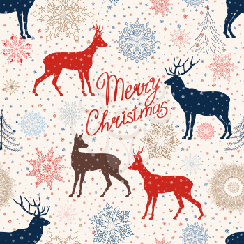  Christmas pattern. Retro Merry Christmas tled background. Festive regular wallpaper. Holiday teture. 