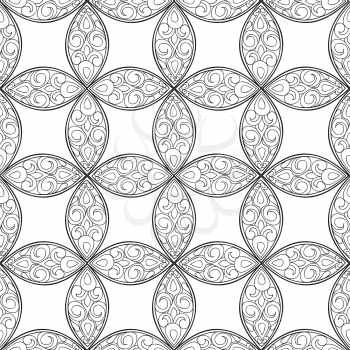 Abstract floral geometric pattern.