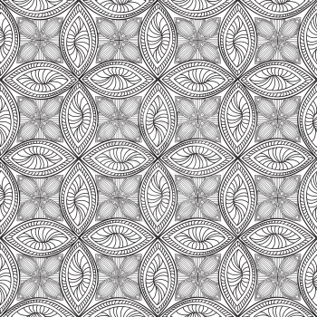 Abstract seamless pattern. Geometric texture. Oriental ethnic background.