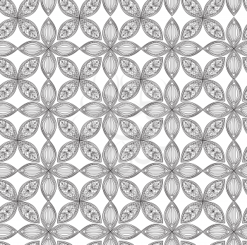 Abstract floral geometric pattern.