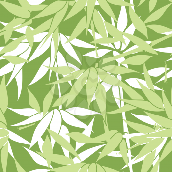 Floral seamless background. Bamboo leaf pattern. Floral seamless texture with leaves.