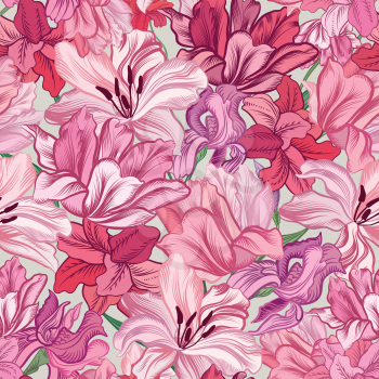 Floral seamless pattern. Flower background. Floral seamless texture with flowers. 