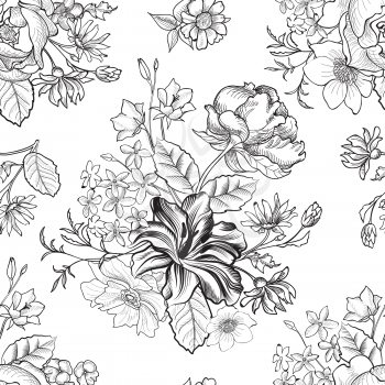 Floral seamless background. Flower pattern.