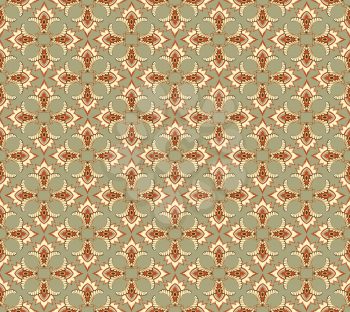 Seamless flower pattern Abstract floral ornament. Oriental fabric texture
