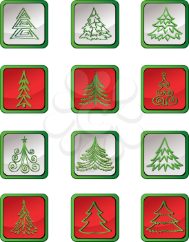 Christmas icons set. Happy Winter Holiday Gift design elements