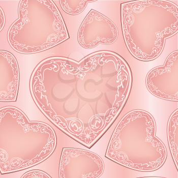 Love hearts seamless pattern. Valentine's day holiday ornament