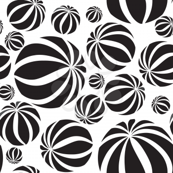Abastract geometric  seamless pattern. Circle grid texture for wallpaper, surface or cover. Black and white background. Abstraction wallpaper