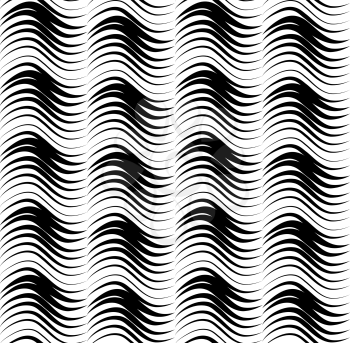 Abstract line seamless pattern. Tiling wave grid texture for wallpaper, surface or cover
