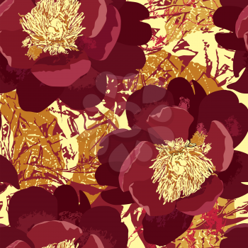Floral seamless pattern. Flower rose background. Garden blossom