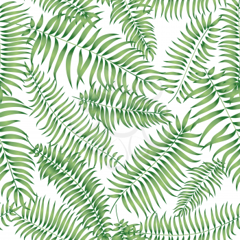 Floral abstract leaf tiled pattern. Tropical palm leaves seamless background