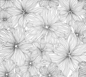 Floral seamless background. Vector pattern with beautiful peony flower. Gentle flourish background. Seamless patterns can be used in textile design, postcards, calendars, websites, wallpapers
