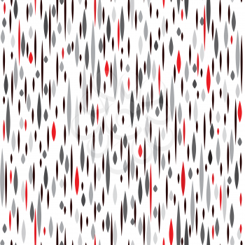 Abstract ink spot seamless pattern. Black, red, white grunge texture. Fall dot ornamental background