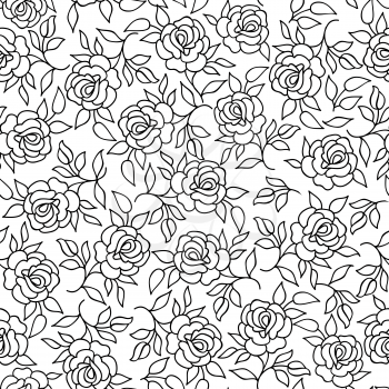 Floral pattern  Flower rose ornamental background Flourish texture with summer flower bouquet. Gentle floral tiled wallpaper