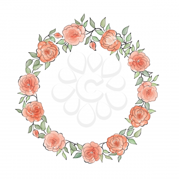 Floral Frame Set. Flower rose background. Flourish border pattern for greeting, birthday cards  and  wedding invitations 