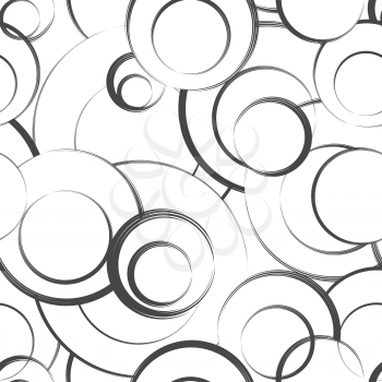 Abstract geometric seamless pattern. Bubble ornamental background. Circle ornament