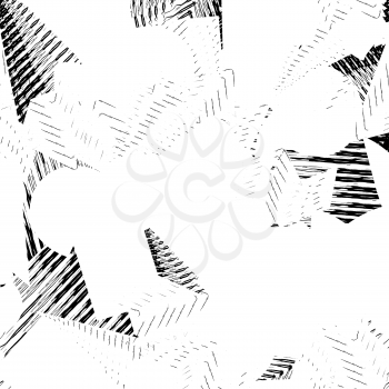 Abstract seamless pattern.  Line ornamental doodle geometric background Stripped futurstic texture