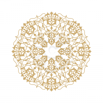 Ornamental round floral pattern. Flower mandala ornament