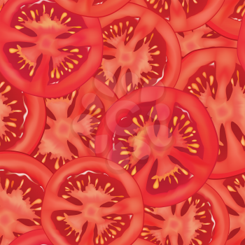 Tomato pattern. Vegetable seamless  background. Cook vegan ingredient texture