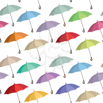 Umbrella seamless pattern. Rainy autumn concept background
