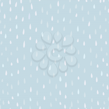 Raindrop background. Rainstorm Seamless Pattern. Rainy weather ornament. Water drops tiled wallpaper