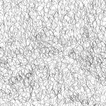 Abstract seamless pattern. Scribble chaotic line doodle texture