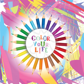 Splash banner art lab. Artistic vector background. Design Element for Your Design. Color Your Life