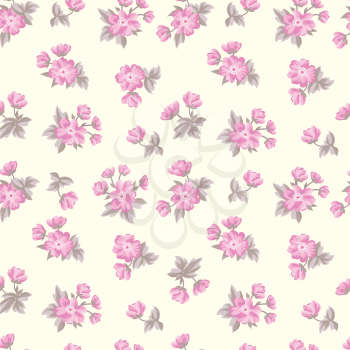 Floral seamless pattern. Flower background. Ornamental texture with flowers. Flourish tiled wallpaper