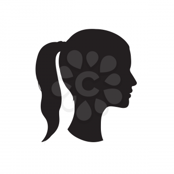 Girl avatar. People profile. Woman silhouette. Portrait