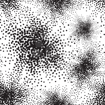 Abstract dot seamless pattern. Geometric ornament.  Circle background. 