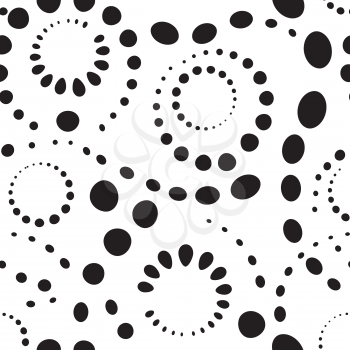 Seamless pattern with circles. Abstract minimal tile background.  Ornamental simple bubble textile. Circular wallpaper