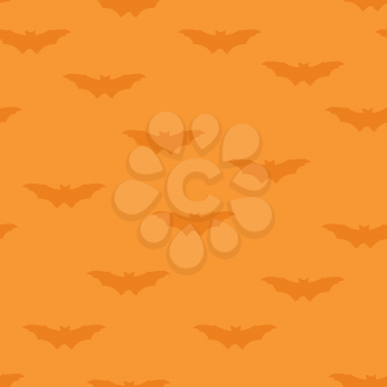 Halloween seamless pattern. Holiday background with flying bat