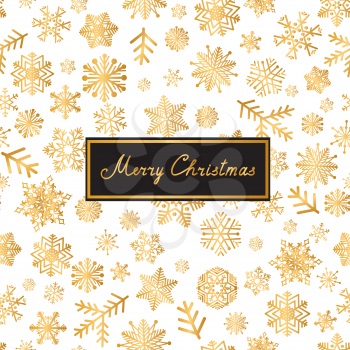 Merry Christmas card pattern, Happy Winter Holiday background with New Year Tree, Snow, Stars. Snowflakes ornamental design elements.
