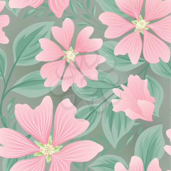 Flower seamless summer pattern. Floral garden tile background. Holiday stylish wallpaper with flowers