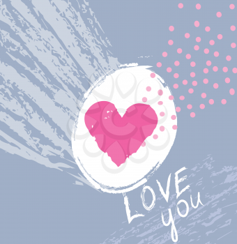Love heart calligraphic hand drawn sign. Valentines day icon Holiday background. Greeting card design.  Valentine's day holiday ornamental decor element. Good for greeting card design