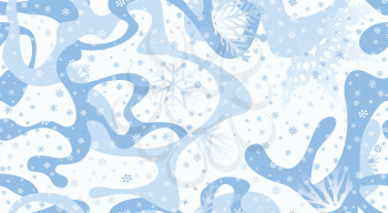 Winter snow seamless pattern. Christmas holiday pattern with dots and snowflakes. Seasonal drawn texture. Winter holiday backdrop. Artistic stylish snowfall  background from Christmas collection.