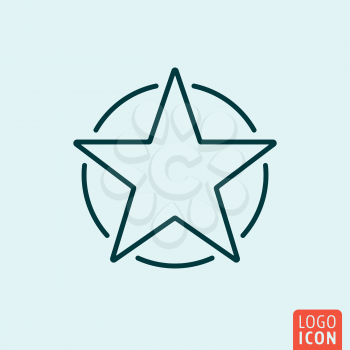 Star Icon logo line flat design. Vector illustration.