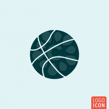 Baskettball ball icon. Baskettball ball logo. Baskettball ball symbol. Baskettball ball isolated icon minimal design. Vector illustration.