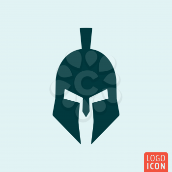 Trojan icon. Trojan logo. Trojan symbol. Gladiator helmet icon isolated minimal design. Vector illustration.