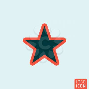 Star icon. Star logo. Star symbol. Star icon isolated minimal design. Vector illustration.