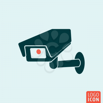 CCTV icon. CCTV logo. CCTV symbol. Secure camera icon isolated, minimal design. Vector illustration